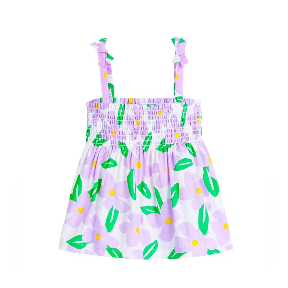 BISBY - Lucy Top in Purple & Green Wisteria Melrose Floral, Girls 5